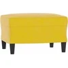 Sofa Sofos komplektas su pagalvėmis, 3 dalių, geltonas, aksomas