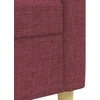 Sofa Sofos komplektas su pagalvėmis, 3 dalių, vyno, audinys