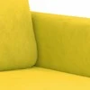 Sofa Sofos komplektas su pagalvėmis, 3 dalių, geltonas, aksomas