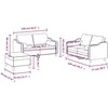 Sofa Sofos komplektas su pagalvėmis, 3 dalių, vyno, audinys