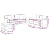 Sofa Sofos komplektas su pagalvėmis, 3 dalių, kreminis, dirbtinė oda