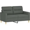 Sofa Sofos komplektas su pagalvėmis, 3 dalių, pilkas, audinys