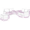 Sofa Sofos komplektas su pagalvėmis, 3 dalių, kreminis, dirbtinė oda