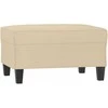 Sofa Sofos komplektas su pagalvėmis, 3 dalių, kreminis, audinys