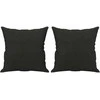 Sofa Sofos komplektas su pagalvėmis, 3 dalių, juodas, audinys