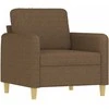 Sofa Sofos komplektas su pagalvėmis, 3 dalių, rudas, audinys