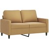 Sofa Sofos komplektas su pagalvėmis, 3 dalių, rudas, aksomas