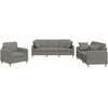 Sofa Sofos komplektas su pagalvėmis, 3 dalių, taupe, audinys