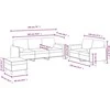 Sofa Sofos komplektas su pagalvėmis, 3 dalių, mėlynas, aksomas