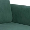 Sofa Sofos komplektas su pagalvėmis, 3 dalių, žalias, aksomas