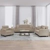 Sofa Sofos komplektas su pagalvėmis, 3 dalių, taupe, audinys
