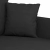 Sofa Sofos komplektas su pagalvėmis, 3 dalių, juodas, audinys