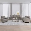Sofa Sofos komplektas su pagalvėmis, 3 dalių, taupe, audinys