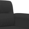 Sofa Sofos komplektas su pagalvėmis, 3 dalių, juodas, audinys