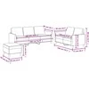 Sofa Sofos komplektas su pagalvėmis, 3 dalių, kapučino, dirbtinė oda