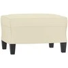 Sofa Sofos komplektas su pagalvėmis, 3 dalių, kreminis, dirbtinė oda