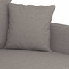 Sofa Sofos komplektas su pagalvėmis, 3 dalių, taupe, audinys