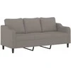 Sofa Sofos komplektas su pagalvėmis, 3 dalių, taupe, audinys