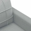Sofa Sofos komplektas su pagalvėmis, 3 dalių, pilkas, audinys