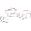 Sofa Sofos komplektas su pagalvėmis, 3 dalių, rudas, aksomas