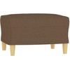 Sofa Sofos komplektas su pagalvėmis, 3 dalių, rudas, audinys