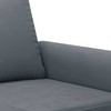 Sofa Sofos komplektas su pagalvėmis, 3 dalių, pilkas, aksomas
