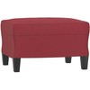 Sofa Sofos komplektas su pagalvėmis, 3 dalių, vyno, dirbtinė oda