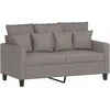 Sofa Sofos komplektas su pagalvėmis, 3 dalių, taupe, audinys