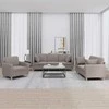 Sofa Sofos komplektas su pagalvėmis, 3 dalių, taupe, audinys