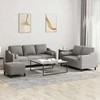 Sofa Sofos komplektas su pagalvėmis, 3 dalių, taupe, audinys