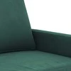 Sofa Sofos komplektas su pagalvėmis, 3 dalių, žalias, aksomas