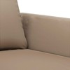 Sofa Sofos komplektas su pagalvėmis, 3 dalių, kapučino, dirbtinė oda