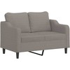 Sofa Sofos komplektas su pagalvėmis, 3 dalių, taupe, audinys