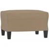Sofa Sofos komplektas su pagalvėmis, 3 dalių, kapučino, dirbtinė oda
