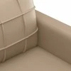 Sofa Sofos komplektas su pagalvėmis, 3 dalių, kapučino, dirbtinė oda