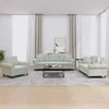 Sofa Sofos komplektas su pagalvėmis, 3 dalių, pilkas, aksomas