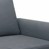 Sofa Sofos komplektas su pagalvėmis, 3 dalių, pilkas, aksomas