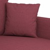 Sofa Sofos komplektas su pagalvėmis, 3 dalių, vyno, audinys