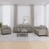 Sofa Sofos komplektas su pagalvėmis, 3 dalių, taupe, audinys