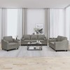Sofa Sofos komplektas su pagalvėmis, 3 dalių, taupe, audinys