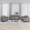 Sofa Sofos komplektas su pagalvėmis, 3 dalių, taupe, audinys