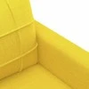 Sofa Sofos komplektas su pagalvėmis, 3 dalių, geltonas, audinys