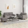 Sofa Sofos komplektas su pagalvėmis, 3 dalių, taupe, audinys
