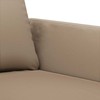 Sofa Sofos komplektas su pagalvėmis, 3 dalių, kapučino, dirbtinė oda