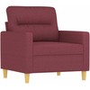 Sofa Sofos komplektas su pagalvėmis, 3 dalių, vyno, audinys