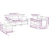 Sofa Sofos komplektas su pagalvėmis, 3 dalių, kreminis, audinys