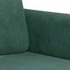 Sofa Sofos komplektas su pagalvėmis, 3 dalių, žalias, aksomas
