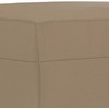 Sofa Sofos komplektas su pagalvėmis, 3 dalių, kapučino, dirbtinė oda