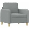 Sofa Sofos komplektas su pagalvėmis, 3 dalių, pilkas, audinys