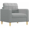 Sofa Sofos komplektas su pagalvėmis, 3 dalių, pilkas, audinys